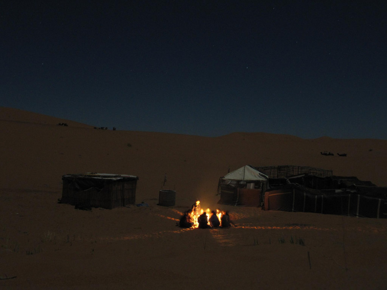Nuestro campamento en la noche