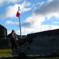 Bandera de Chile en Fuerte Bulnes