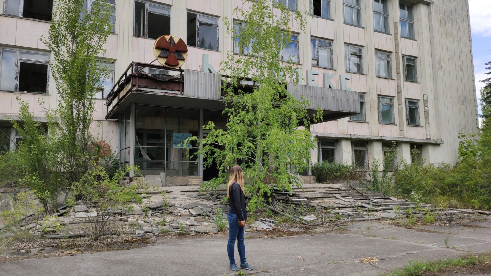 Mona en ciudad de Pripyat.