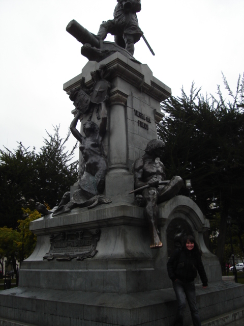 Carolina en la Plaza de Armas