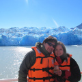 Cesar y Mary en los glaciales